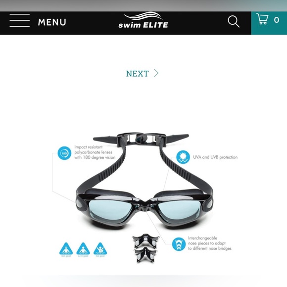 Swim ELITE Swimming Goggles and carrying case - Picture 8 of 9